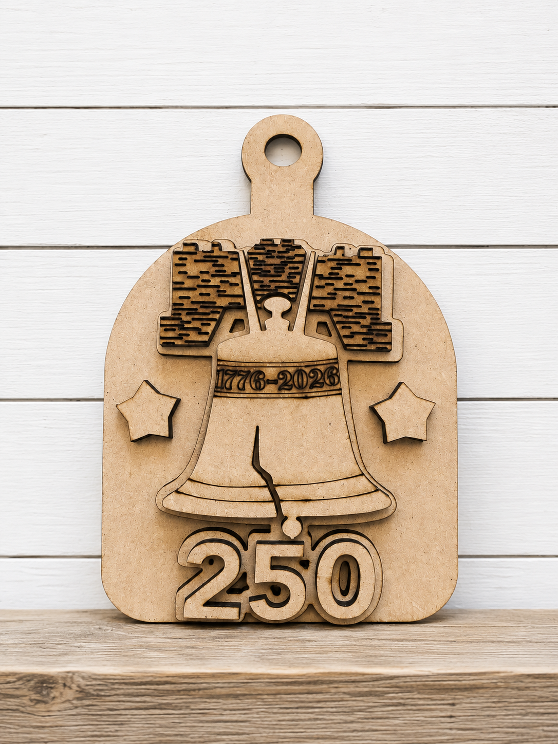 Patriotic 250th Christmas Ornament Set of 5
