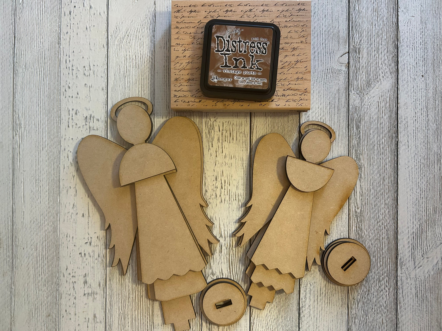 Primitive Angels Shelf Sitters Set of 2