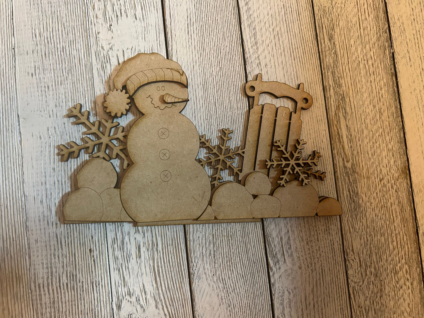 Winter Snowman Insert for Lamtern