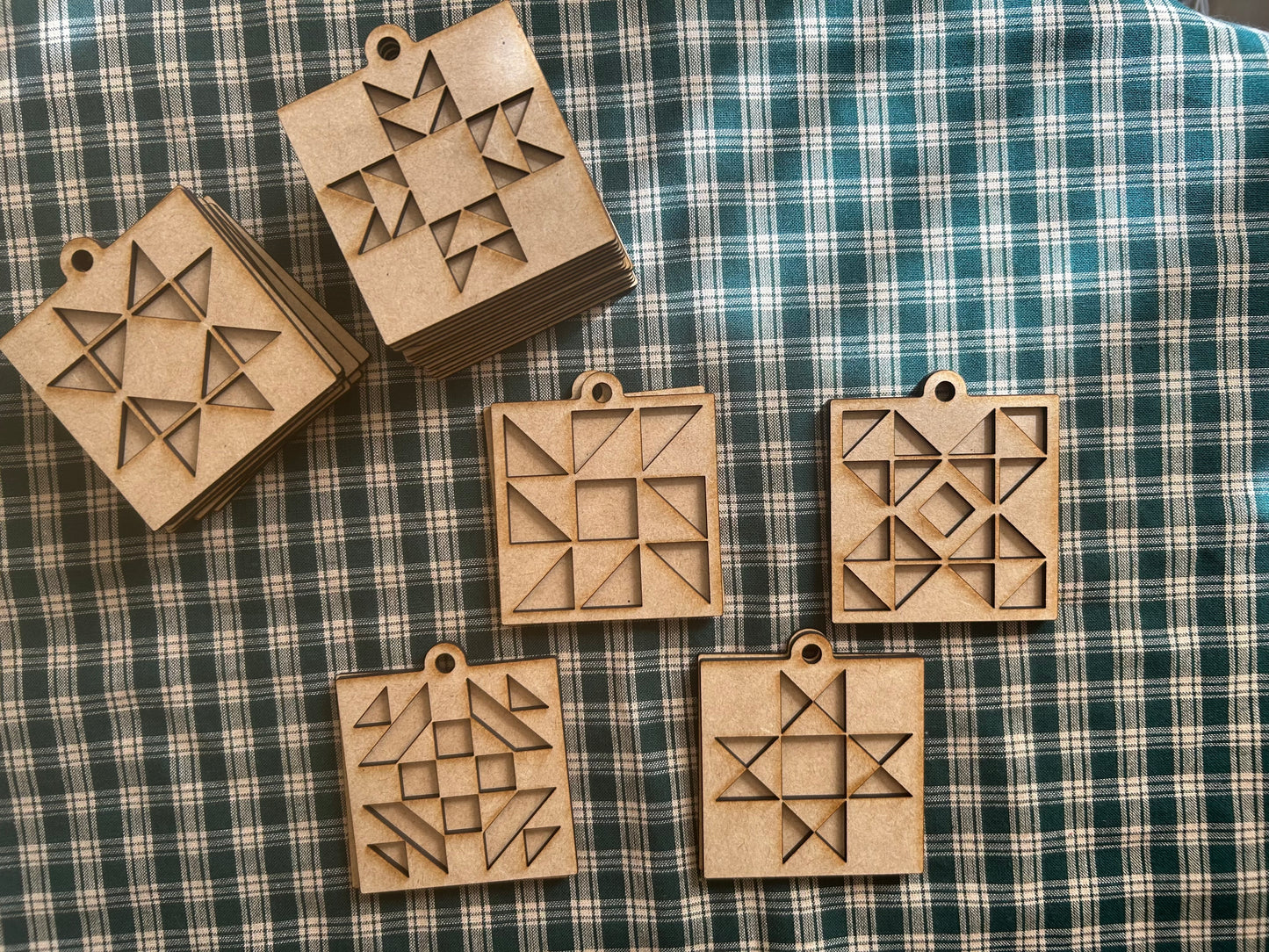Barn Quilt Ornaments