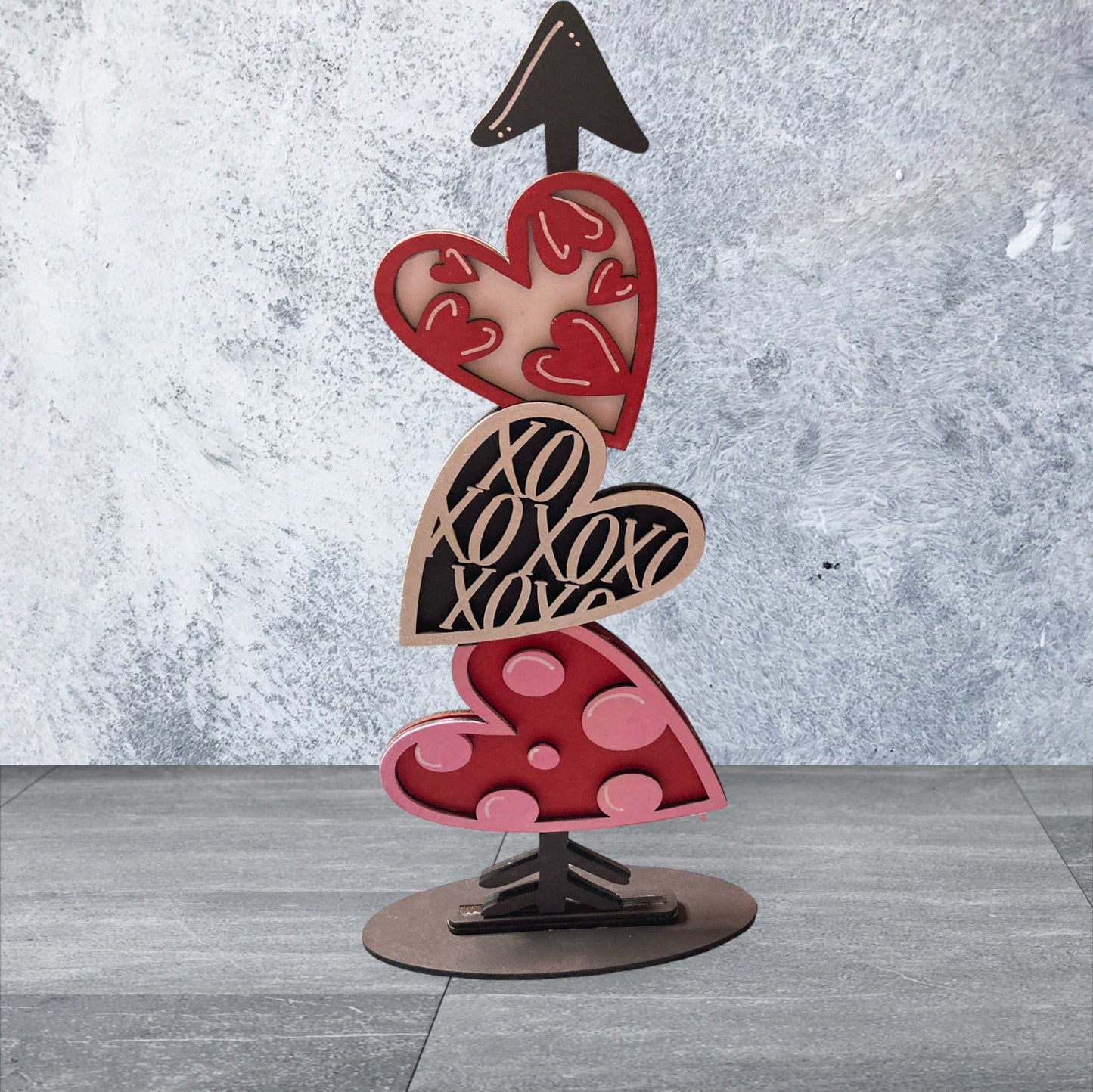 Unfinished Whimsical Heart Shelf Sitter Kit