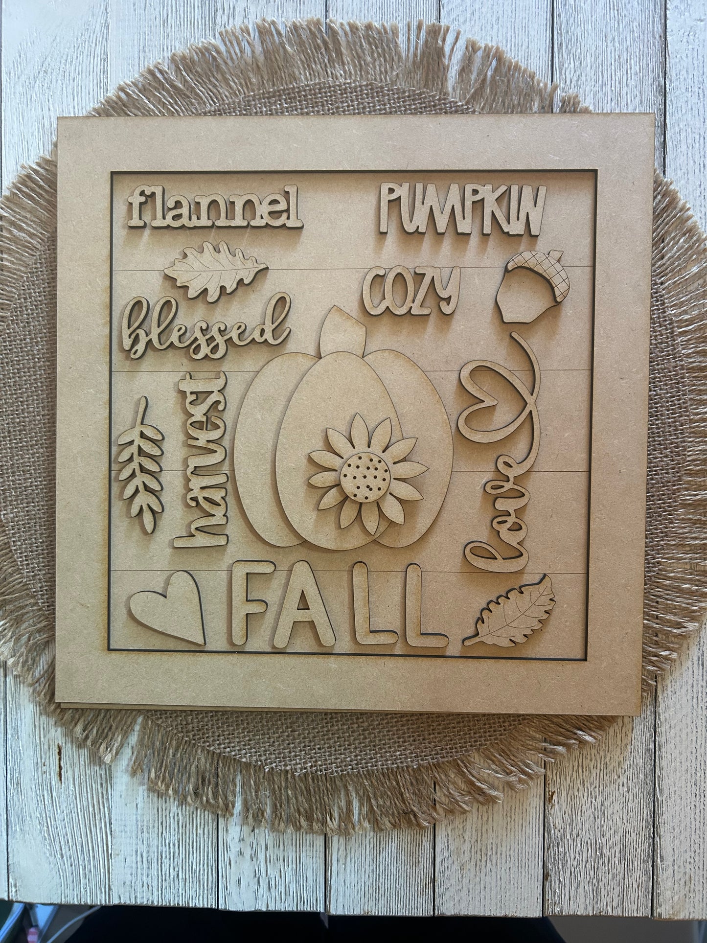 Fall Words sign/shelf sitter