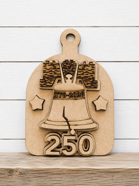Patriotic 250th Christmas Ornament Set of 5