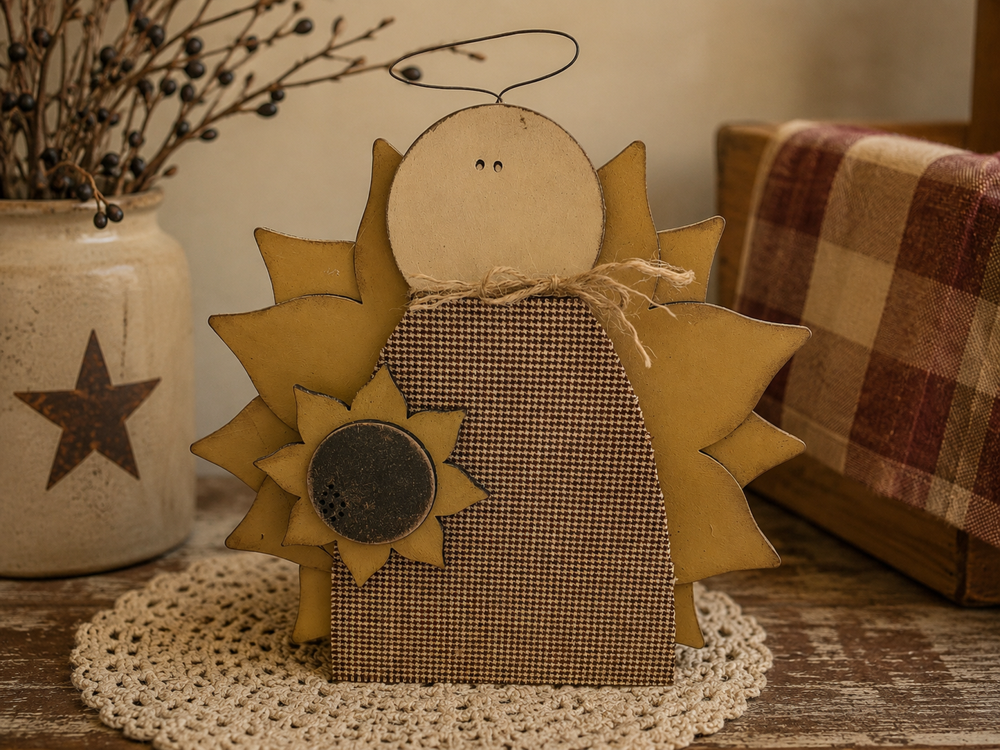 Sunflower Angel Shelf Sitter