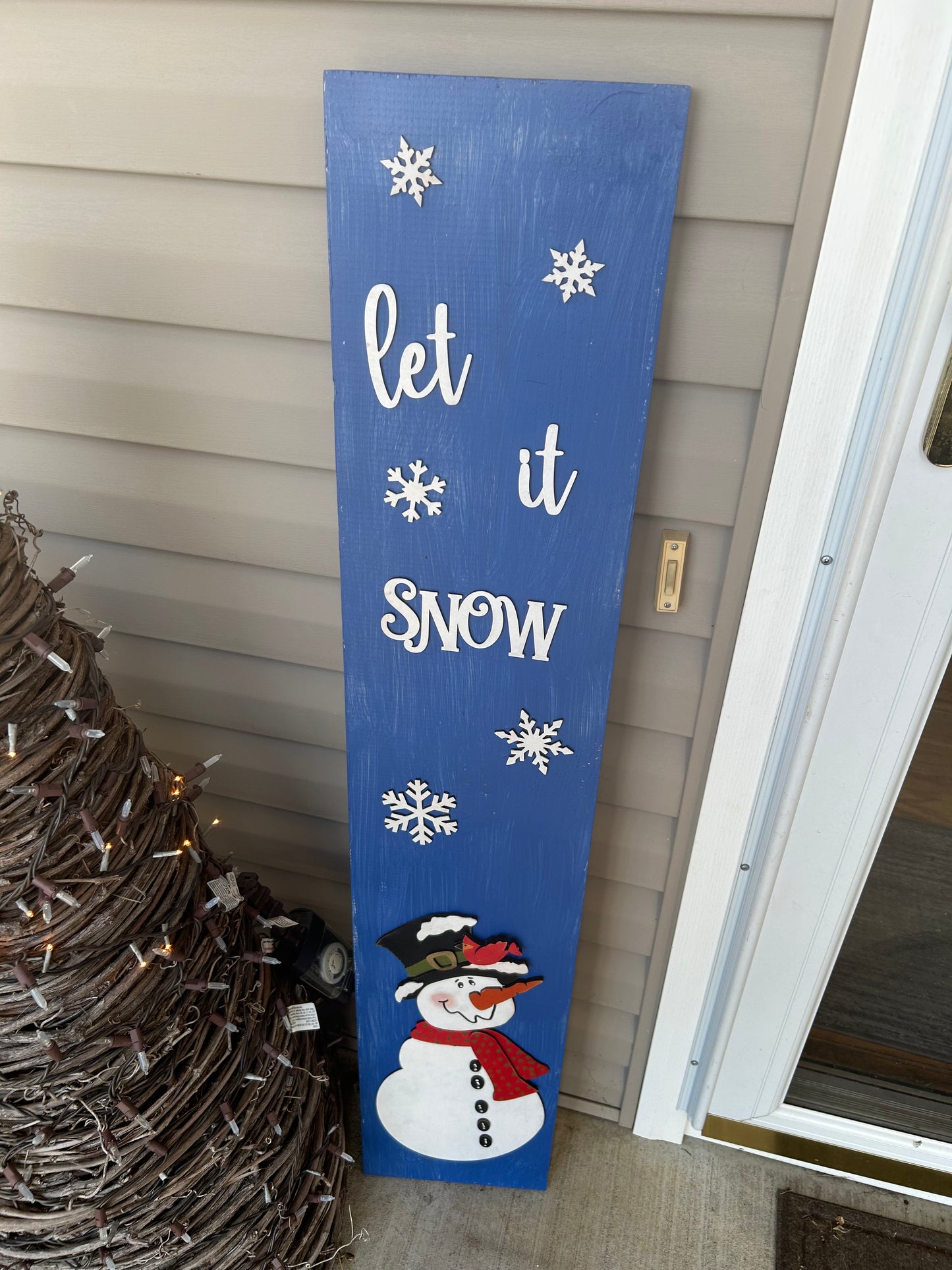 Let it Snow Porch Leaner