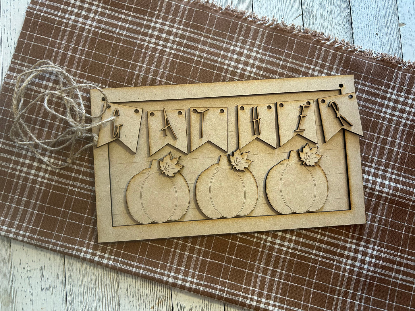 Gather Sign Shelf Sitter