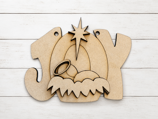 JOY Christmas Ornament set of 3