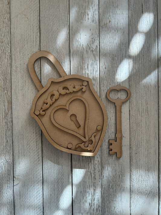 Valentine Padlock Shelf Sitter