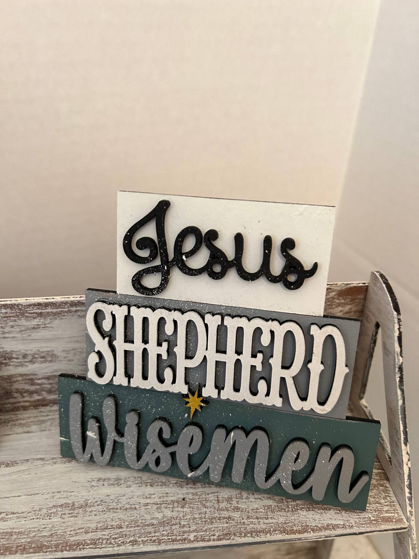 Nativity Word Blocks(set of 4)