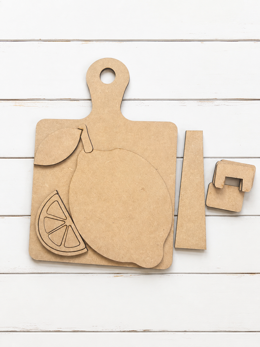 Lemon Cutting Board w/ Stand