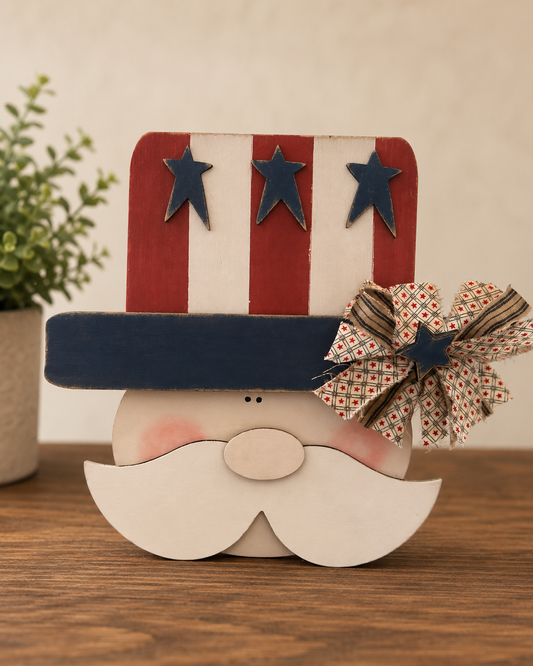 Uncle Sam shelf leaner