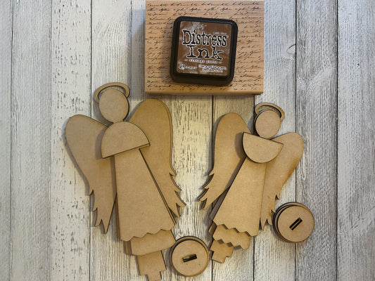 Primitive Angels Shelf Sitters Set of 2