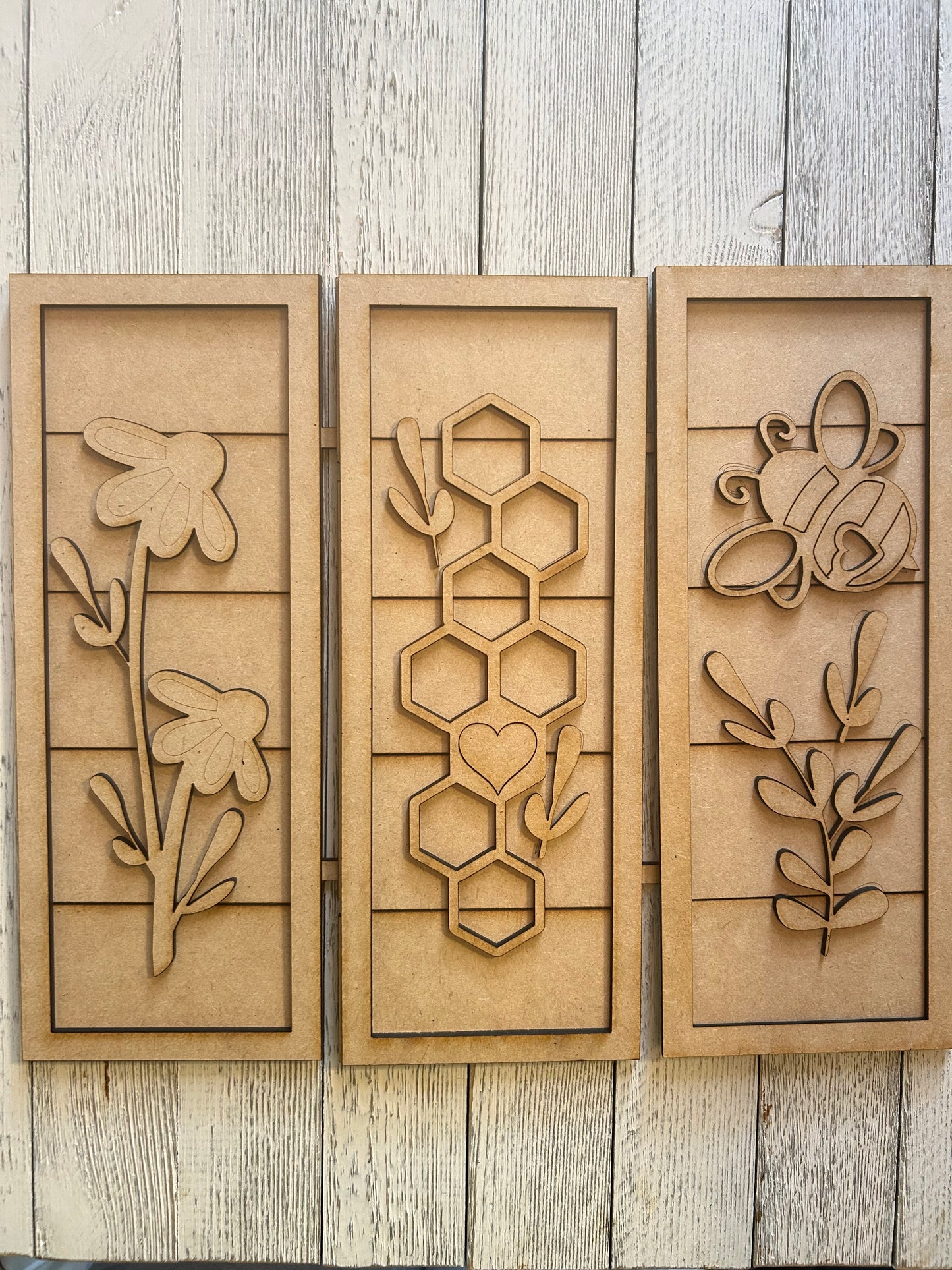 Vertical Bumble Bee Trio