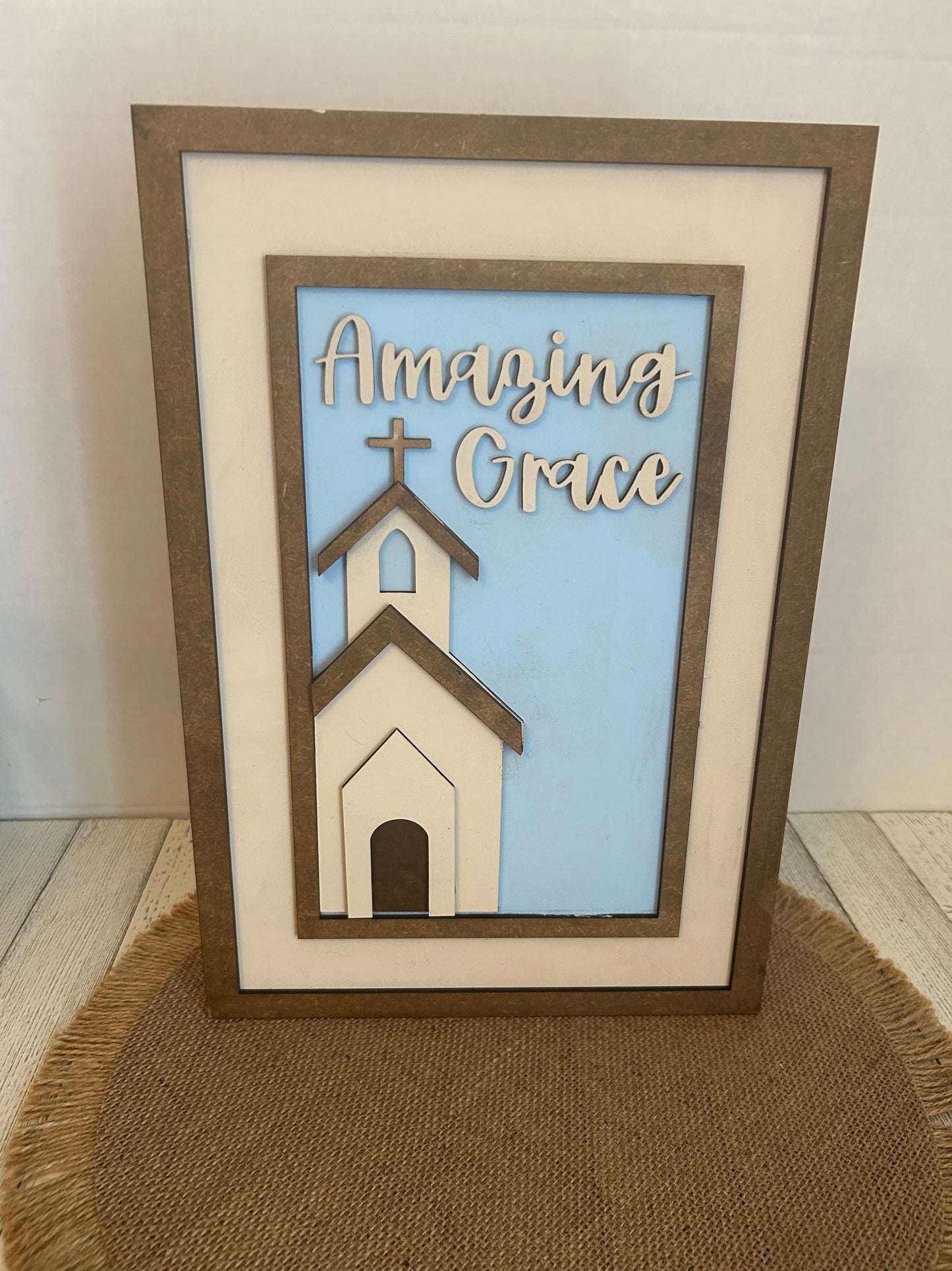 Church Amazing Grace Shelf Sitter