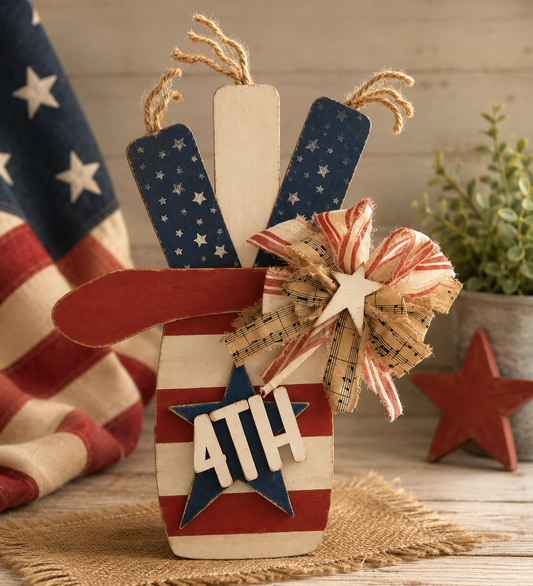 July 4th Firecracker Hat shelf Leaner