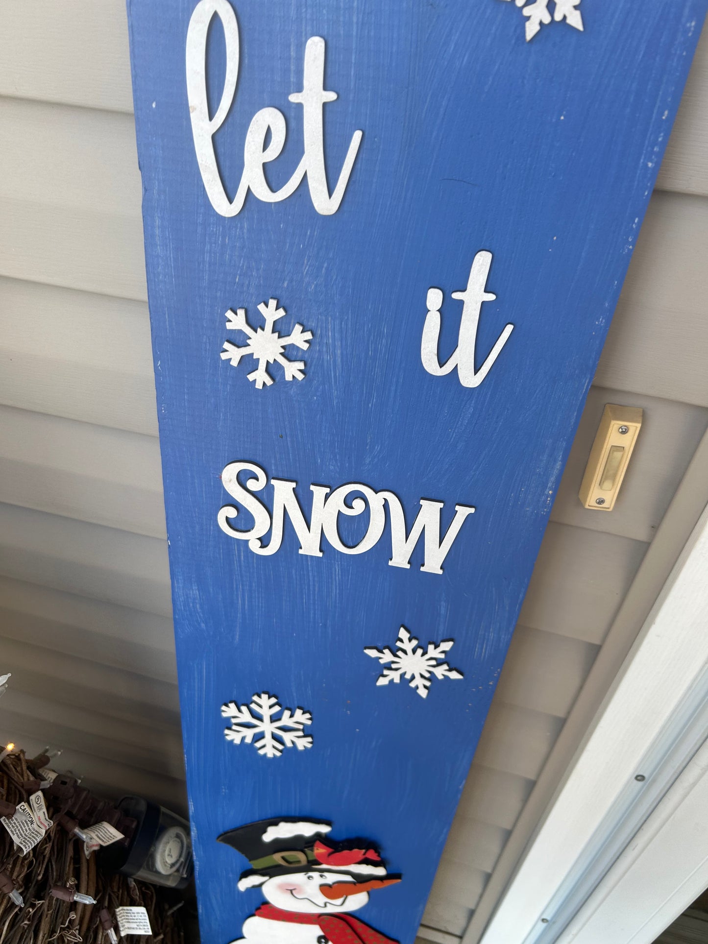 Let it Snow Porch Leaner