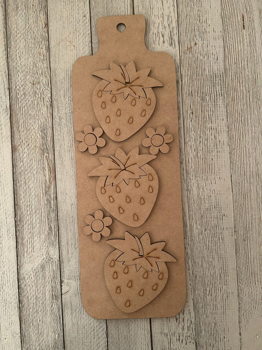 Strawberry Cutting Board Leaner